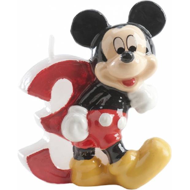 Dortová svíčka Mickey 6,5cm číslo 3 - Dekora