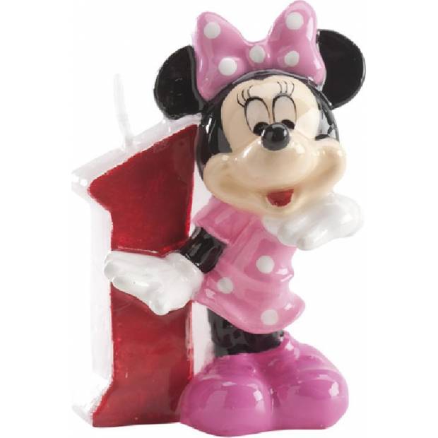 Dortová svíčka Minnie 6,5cm číslo 1 - Dekora