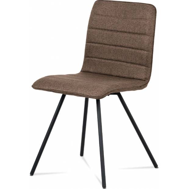 Jídelní židle, hnědá látka, kov černý mat CT-111 BR2 Art