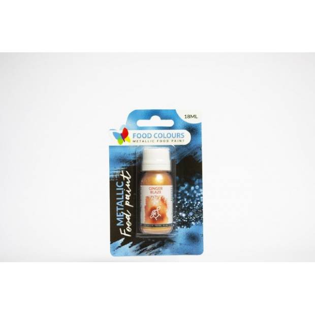 Tekutá metalická barva Ginger Blaze (18 ml) - Food Colours