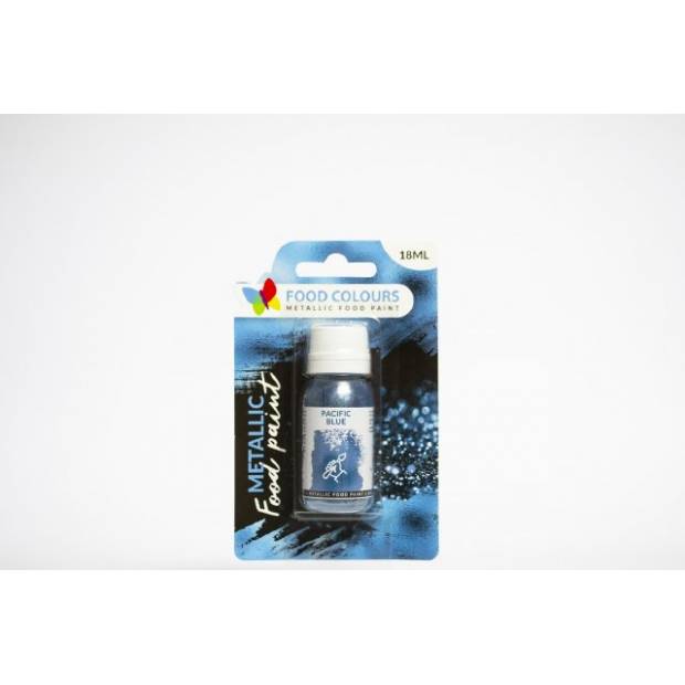 Tekutá metalická barva Pacific Blue (18 ml) - Food Colours