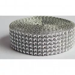 Diamantový pás plastový stříbrný (3 cm x 4,57 m) 5126 dortis