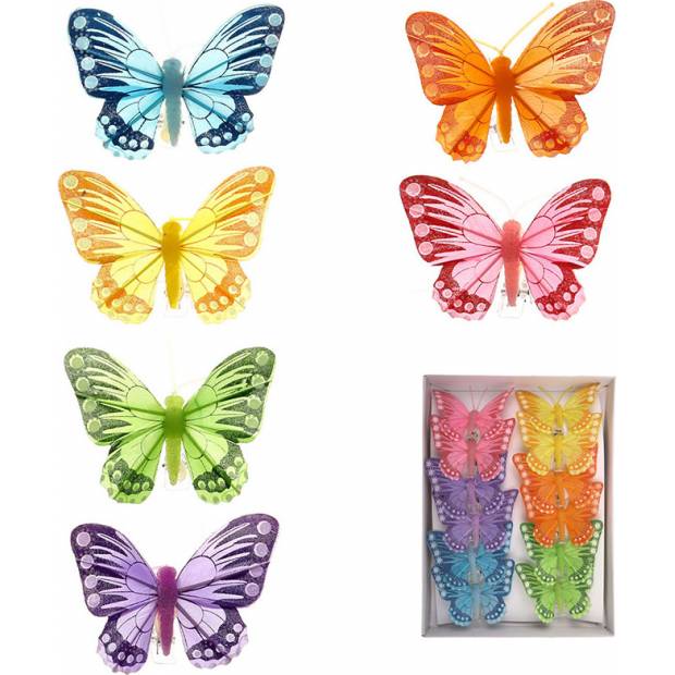 Motýl s klipem, cena za 12ks/1 box MO714765 Art