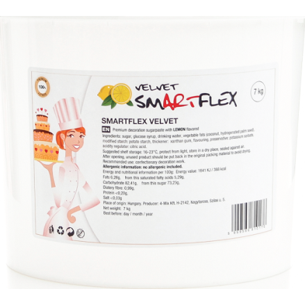 Smartflex Velvet Citron 7 kg (Potahovací a modelovací hmota na dorty) 0052 dortis