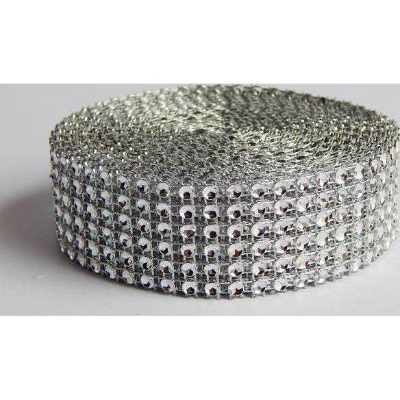 Diamantový pás plastový stříbrný (3 cm x 4,57 m) 5126 dortis