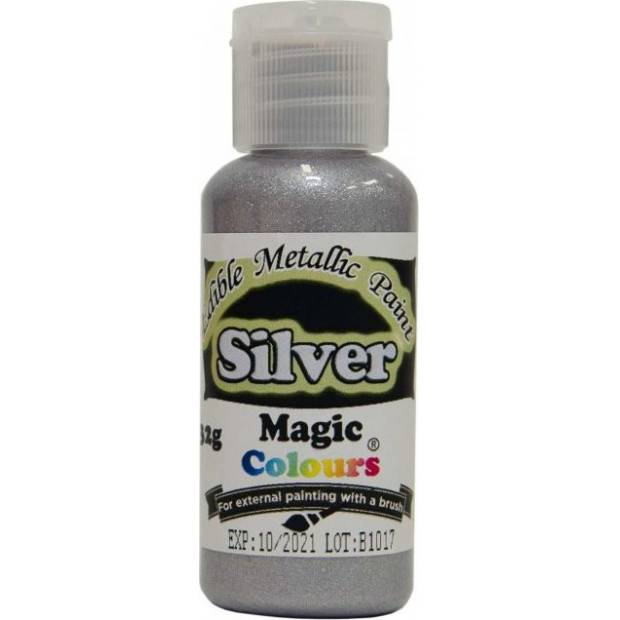 Tekutá metalická barva Magic Colours (32 g) Silver EPSLV dortis