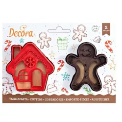 Vykrajovátko vánoční domeček a gingerman 8cm - Decora