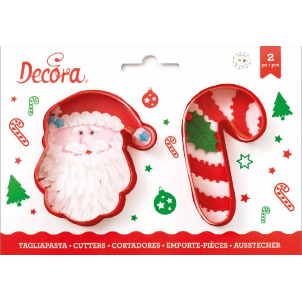 Vykrajovátko vánoční Santa Claus a cukrovinka 8cm - Decora