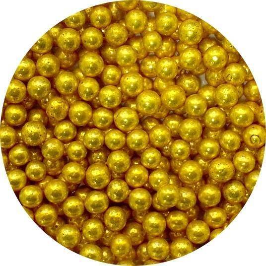 Cukrové perly zlaté střední (50 g) AMO42 dortis