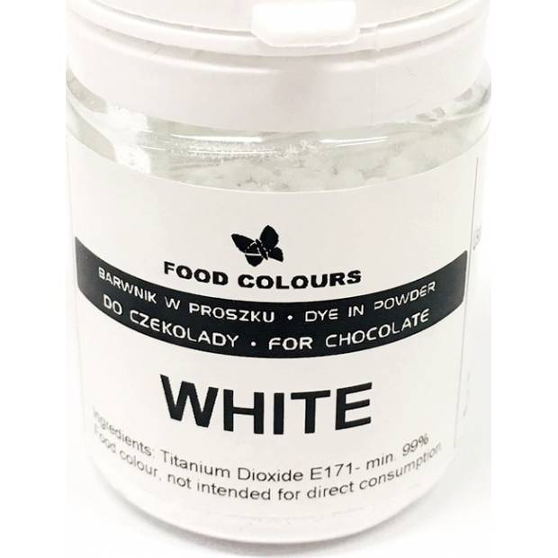 Prášková barva do čokolády Food Colours White (20 g) WS-P-230 dortis