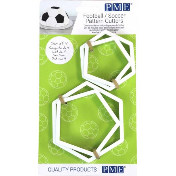 Vykrajovátka na fotbalový míč různé velikosti 4ks - PME