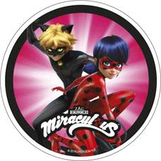 Jedlý papír Miraculous - Ladybug - Kouzelná beruška a černý kocour v akci - Florensuc