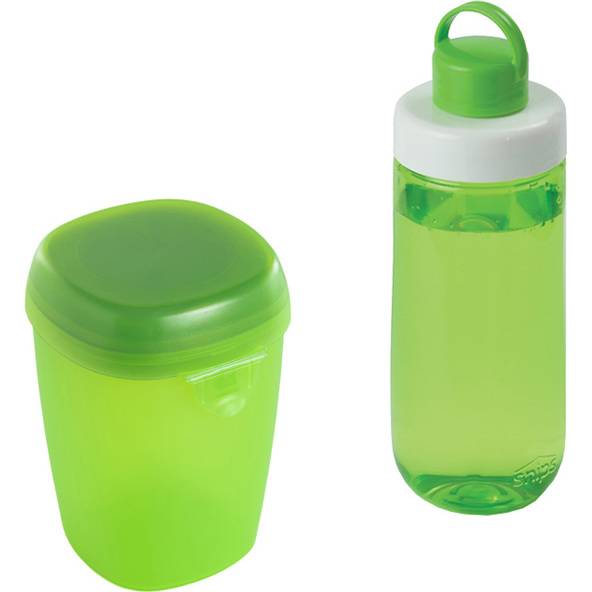 Láhev na pití + Box na jogurt, zelená 000451 000451 Snips