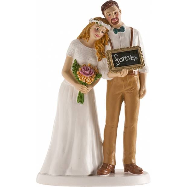 Svatební figurka na dort s nápisem navždy - Dekora