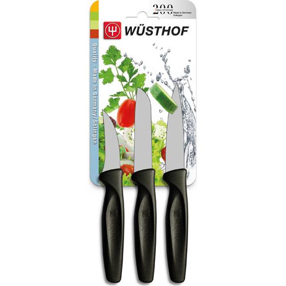Sada nožů na zeleninu černých, 3 ks 9332 9332 Wüsthof