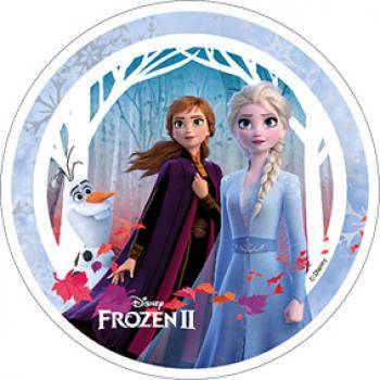 Jedlý papír Frozen 2 Elsa a Anna sněhové stromy - Modecor