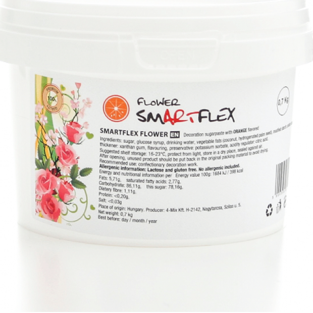 Smartflex Velvet Pomeranč 0,25 kg (Potahovací a modelovací hmota na dorty) 01116 dortis