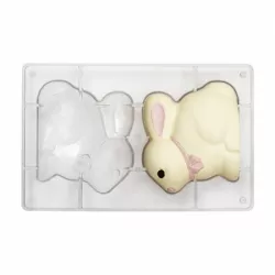 Čokoládová forma polykarbonátová na velikonočního zajíčka 13x11cm - Decora