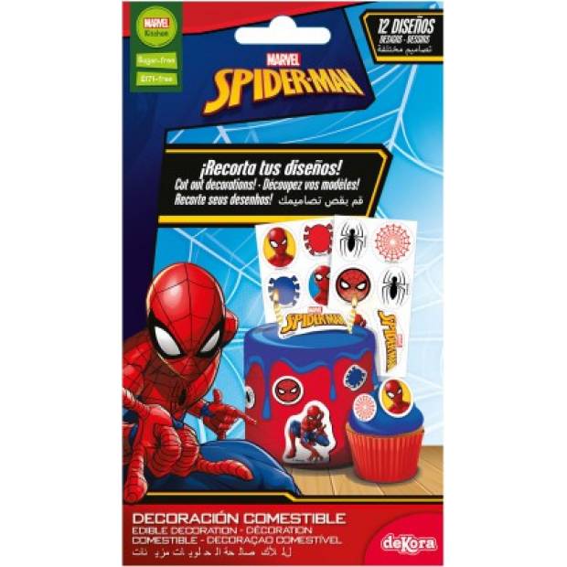 12 dekorací k vystřihnutí Spiderman - Dekora