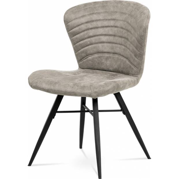 Jídelní židle, lanýžová látka vintage, kov černý mat HC-442 LAN3 Art