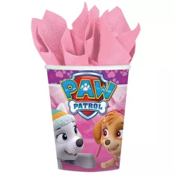 Kelímky papírové 8ks Paw Patrol růžové 250ml - Amscan