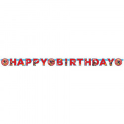 Girlanda happy birthday hasič Sam 180x15cm - Amscan