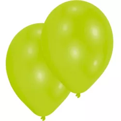 Latexové balónky limetkově zelené 10ks 27,5cm - Amscan