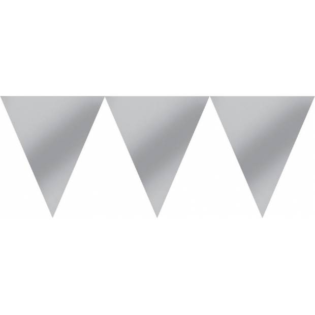 Girlanda stříbrné vlaječky 457 x 17,7cm - Amscan