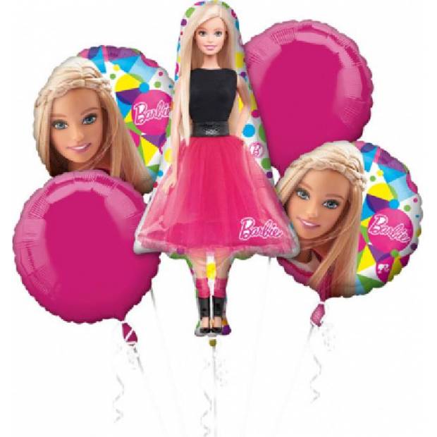 Fóliové balónky sada 5ks Barbie - Amscan