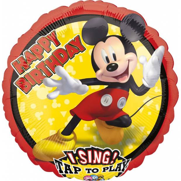 Fóliový balónek Mickey Mouse 71x71cm hrající - Amscan