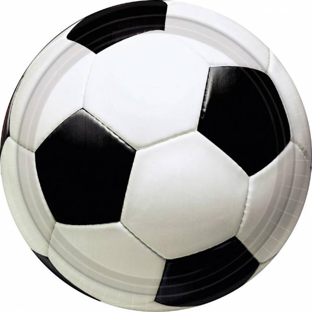 Papírový talíř 8ks fotbalový míč  17,7cm - Amscan
