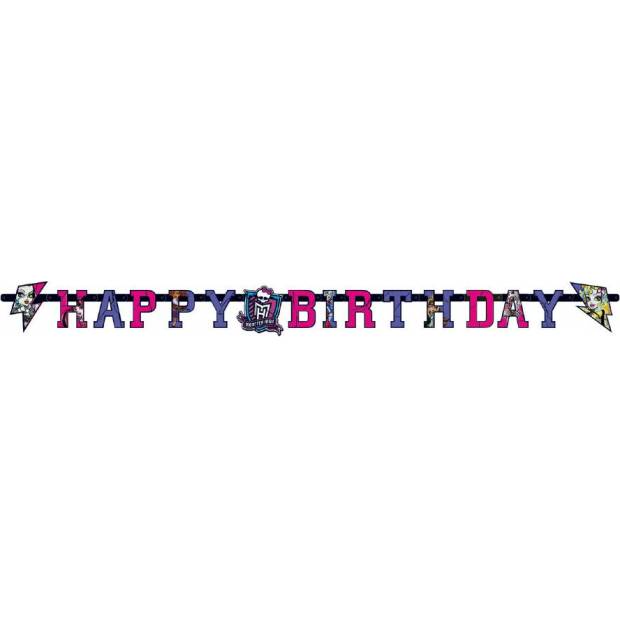 Girlanda happy birthday Monster High 180x15cm - Amscan