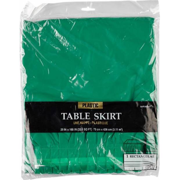 Rautová sukně na stůl zelená 426 x73cm - Amscan