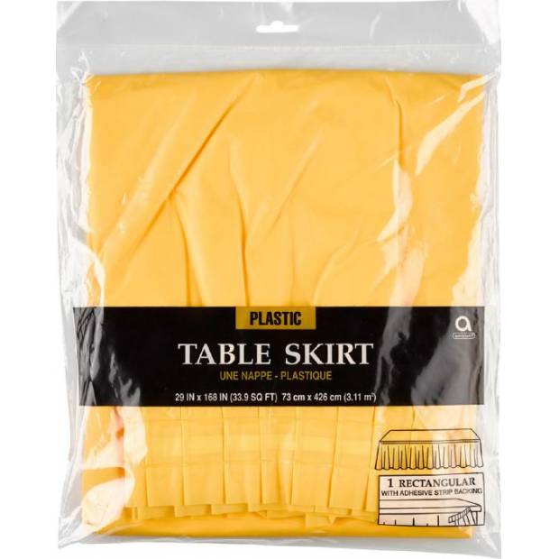 Rautová sukně na stůl žlutá 426 x73cm - Amscan