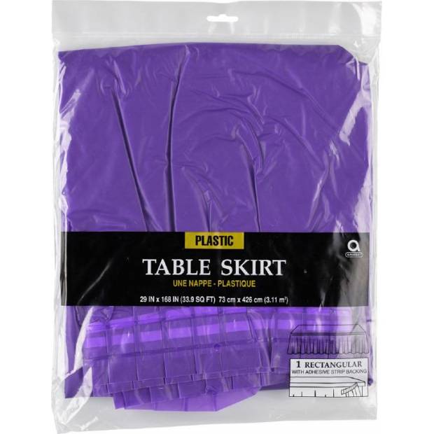 Rautová sukně na stůl  fialová 426 x73cm - Amscan
