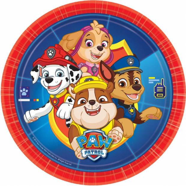 Papírový talíř 8ks Paw Patrol 22,8cm - Amscan