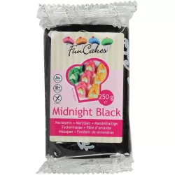 Vynikající marcipán 1:5 černý Midnight Black 250g - FunCakes
