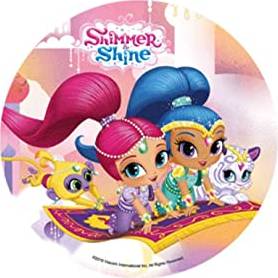 Jedlý papír Shimmer and Shine létací koberec - Modecor