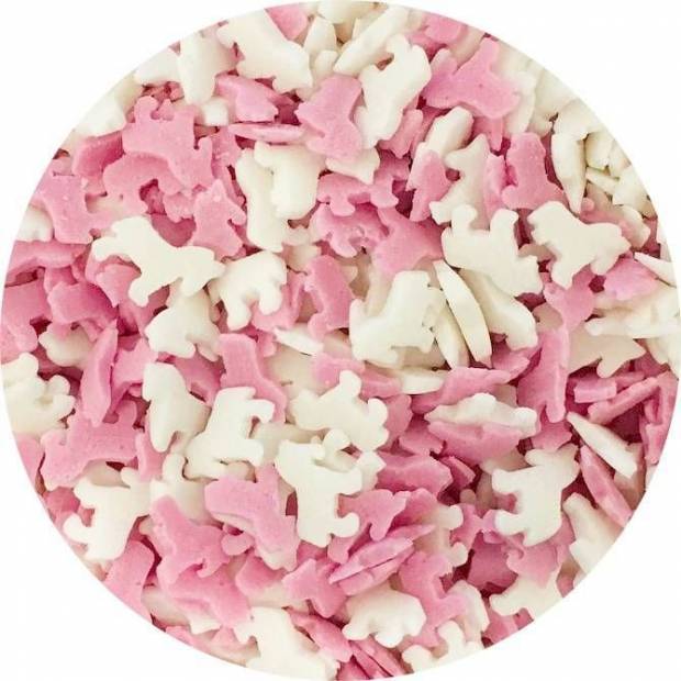 Cukroví jednorožci růžovo-bílí (50 g) FL25910-1 dortis