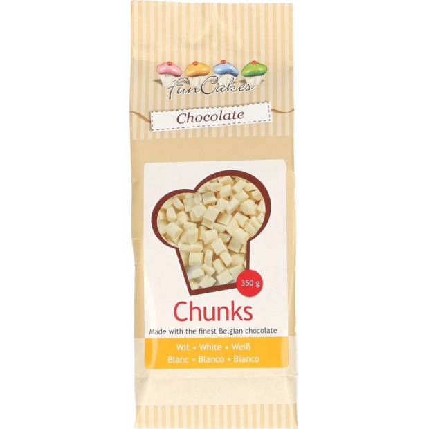Termostabilní kousky - bílá čokoláda Chunks 350g - FunCakes