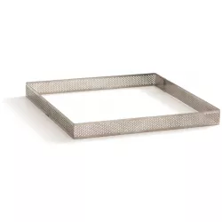 Nerezová forma na tartaletky čtverec 10x10x3,5cm Microforata perforovaná - Decora