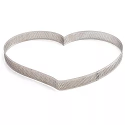 Nerezová forma na pečení srdce 24x22x3,5cm Microforata perforovaná - Decora
