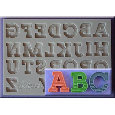 Silikonová forma abeceda s proužky - Alphabet Moulds