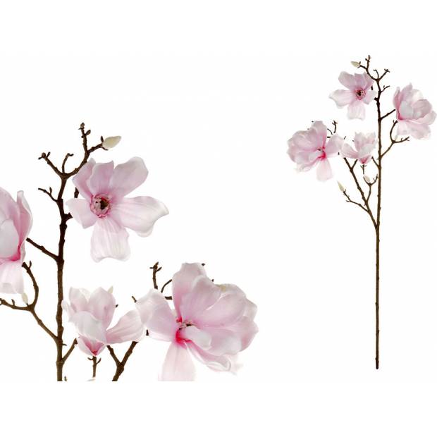 Magnolie, 4 květy, sv.růžová barva. UKK211-PINK-LT Art