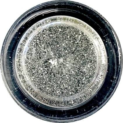 Dekorativní prachová glitterová barva Sugarcity (10 ml) Silver Glitter 5782 dortis