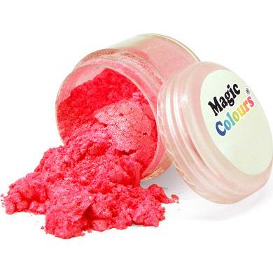 Jedlá prachová perleťová barva Magic Colours (8 ml) Shiny Red LDRED dortis