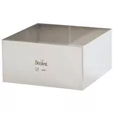 Dortový ráfek nerezový čtverec 28x28x6cm - Decora