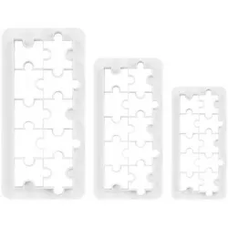 Sada vykrajovátek 3kusy Geometric - puzzle - PME