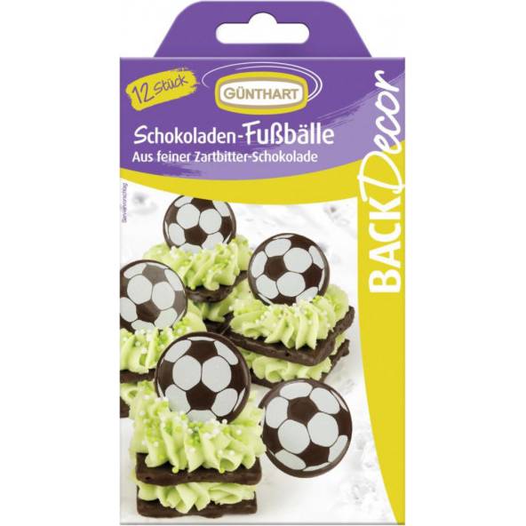 Čokoládová dekorace fotbalový míč 12ks - Gunthart