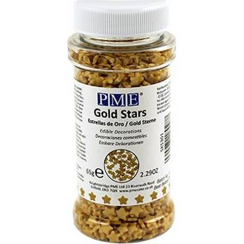 Cukrové zdobení 65g zlaté hvězdy - PME